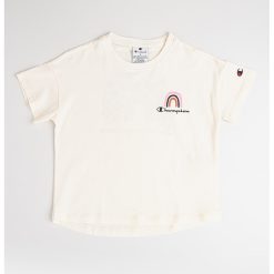 Tricou din bumbac cu logo pe piept-FETE/IMBRACAMINTE/Tricouri si maiouri-IMBRACAMINTE/Tricouri si maiouri