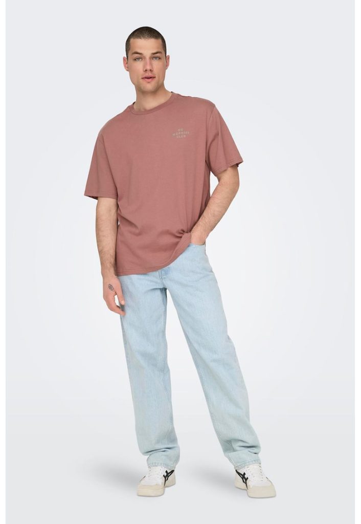 Tricou din bumbac organic cu imprimeu pe partea din spate-BARBATI/IMBRACAMINTE/Tricouri si maiouri-IMBRACAMINTE/Tricouri si maiouri