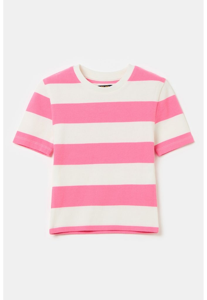 Tricou in dungi cu decolteu rotund-FETE/IMBRACAMINTE/Tricouri si maiouri-IMBRACAMINTE/Tricouri si maiouri