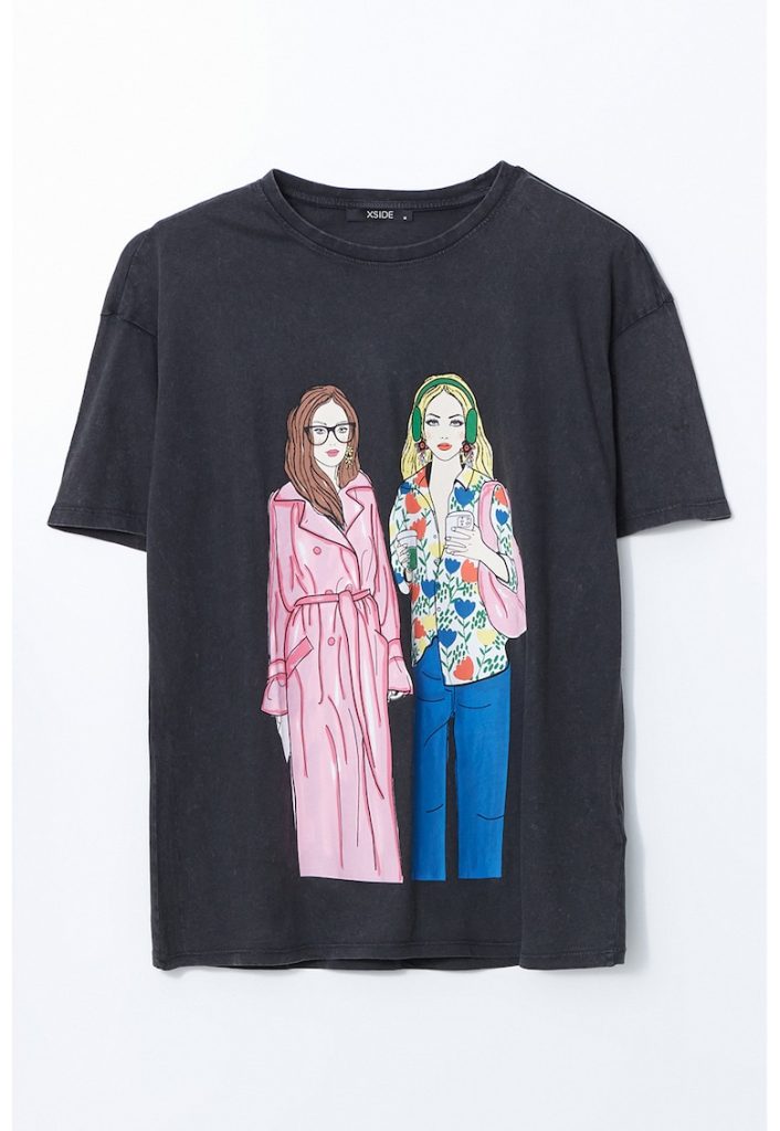 Tricou lejer cu imprimeu-FEMEI/IMBRACAMINTE/Tricouri si maiouri-IMBRACAMINTE/Tricouri si maiouri