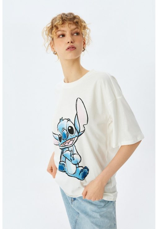 Tricou lejer cu imprimeu-FEMEI/IMBRACAMINTE/Tricouri si maiouri-IMBRACAMINTE/Tricouri si maiouri