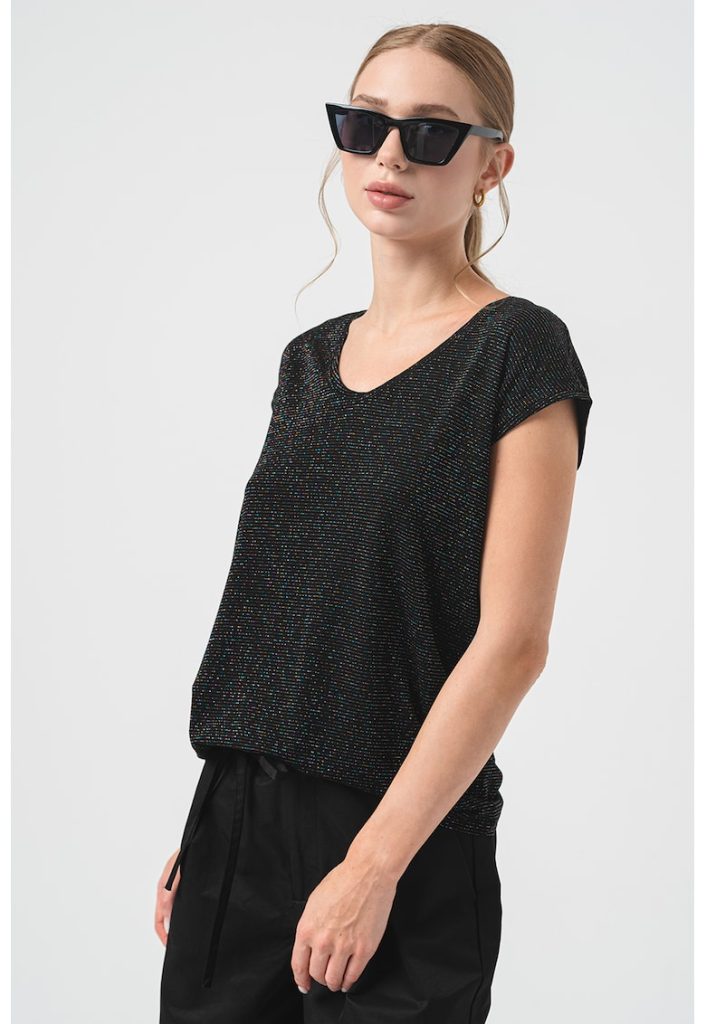 Tricou lejer cu insertii stralucitoare Billo-FEMEI/IMBRACAMINTE/Tricouri si maiouri-IMBRACAMINTE/Tricouri si maiouri