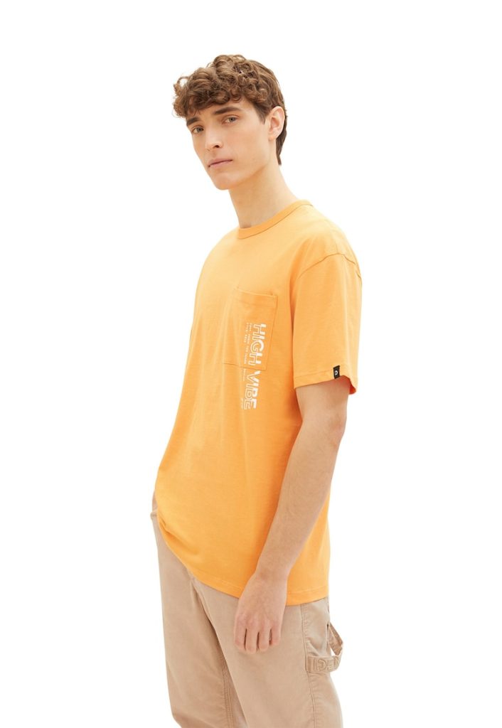 Tricou lejer din bumbac cu buzunar aplicat pe piept-BARBATI/IMBRACAMINTE/Tricouri si maiouri-IMBRACAMINTE/Tricouri si maiouri