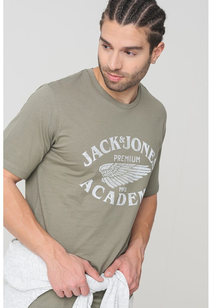 Tricou lejer din bumbac cu logo-BARBATI/IMBRACAMINTE/Tricouri si maiouri-IMBRACAMINTE/Tricouri si maiouri