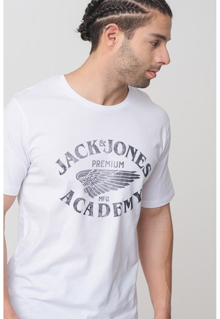 Tricou lejer din bumbac cu logo-BARBATI/IMBRACAMINTE/Tricouri si maiouri-IMBRACAMINTE/Tricouri si maiouri