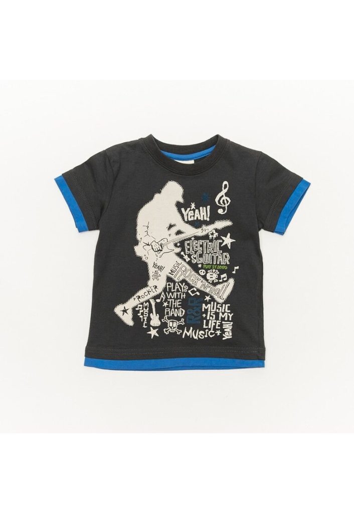 Tricou model rockstar baieti - 32330 - Bleumarin --BAIETI/IMBRACAMINTE/Tricouri si maiouri-IMBRACAMINTE/Tricouri si maiouri