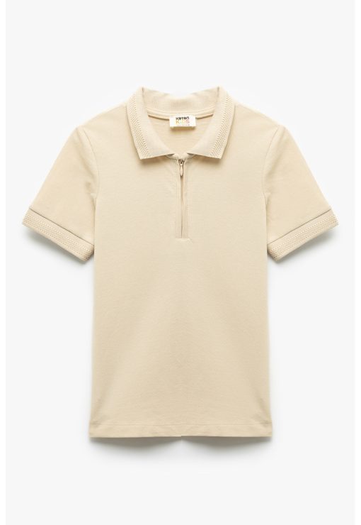 Tricou polo cu fenta cu fermoar-BAIETI/IMBRACAMINTE/Tricouri si maiouri-IMBRACAMINTE/Tricouri si maiouri