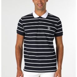 Tricou polo de bumbac cu dungi-BARBATI/IMBRACAMINTE/Tricouri si maiouri-IMBRACAMINTE/Tricouri si maiouri