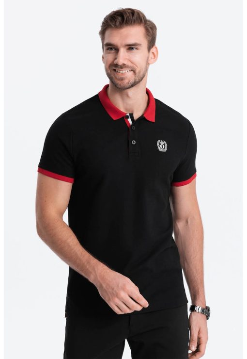 Tricou polo din material pique-BARBATI/IMBRACAMINTE/Tricouri si maiouri-IMBRACAMINTE/Tricouri si maiouri