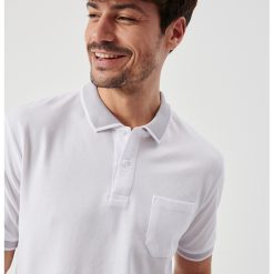 Tricou polo din material pique cu buzunar pe piept-BARBATI/IMBRACAMINTE/Tricouri si maiouri-IMBRACAMINTE/Tricouri si maiouri