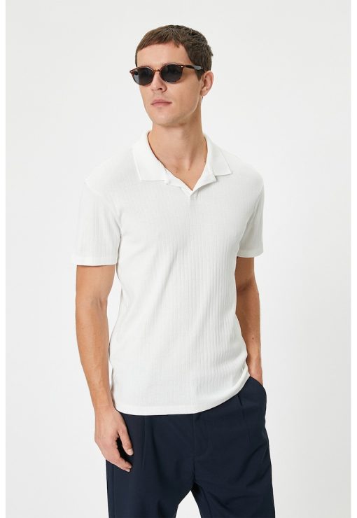 Tricou polo uni de bumbac-BARBATI/IMBRACAMINTE/Tricouri si maiouri-IMBRACAMINTE/Tricouri si maiouri