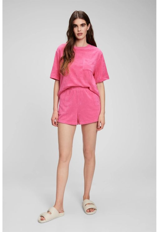 Tricou relaxed fit din material terry-FEMEI/IMBRACAMINTE/Tricouri si maiouri-IMBRACAMINTE/Tricouri si maiouri