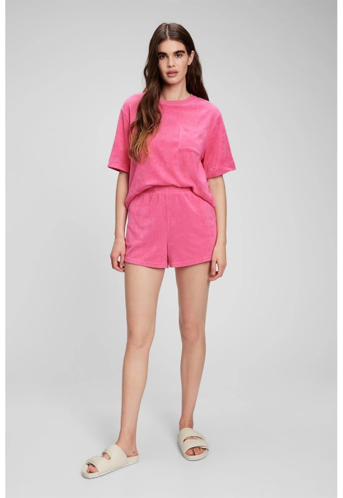 Tricou relaxed fit din material terry-FEMEI/IMBRACAMINTE/Tricouri si maiouri-IMBRACAMINTE/Tricouri si maiouri