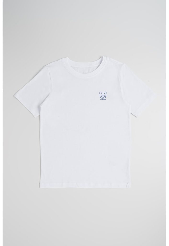 Tricou slim fit de bumbac cu imprimeu discret-BAIETI/IMBRACAMINTE/Tricouri si maiouri-IMBRACAMINTE/Tricouri si maiouri