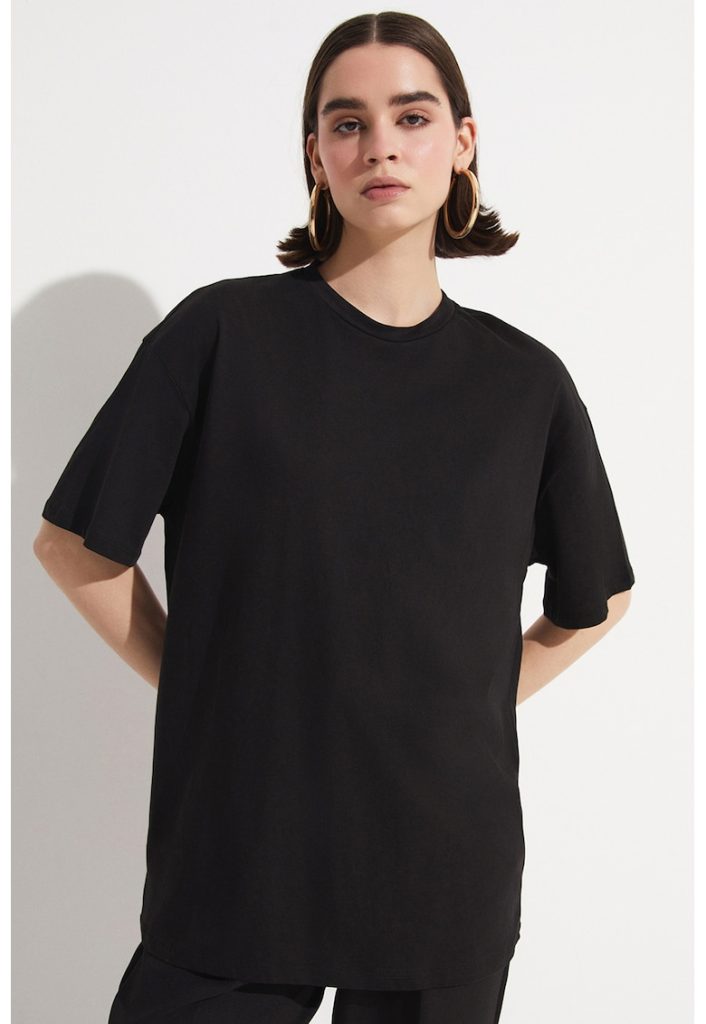 Tricou supradimensionat cu maneci cazute-FEMEI/IMBRACAMINTE/Tricouri si maiouri-IMBRACAMINTE/Tricouri si maiouri