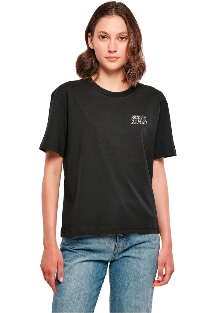 Tricou unisex cu decolteu la baza gatului si model grafic pe partea din spate-FEMEI/IMBRACAMINTE/Tricouri si maiouri-IMBRACAMINTE/Tricouri si maiouri