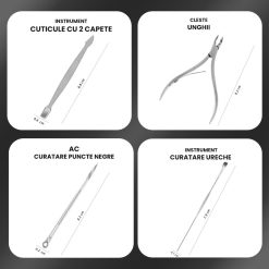 Trusa Manichiura SensoPRO Milano 12 piese Powder Pink 3