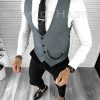 Vesta barbati eleganta gri B8192 141-6 E-Veste > Veste barbati elegante