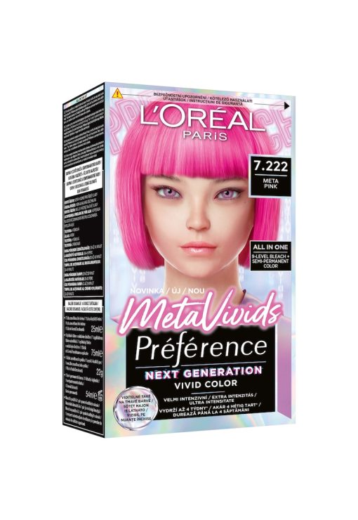 Vopsea de par semi-permanenta  Preference MetaVivids - decolorant inclus - 154 ml-FEMEI/GENTI SI ACCESORII/Produse cosmetice-GENTI SI ACCESORII/Produse cosmetice