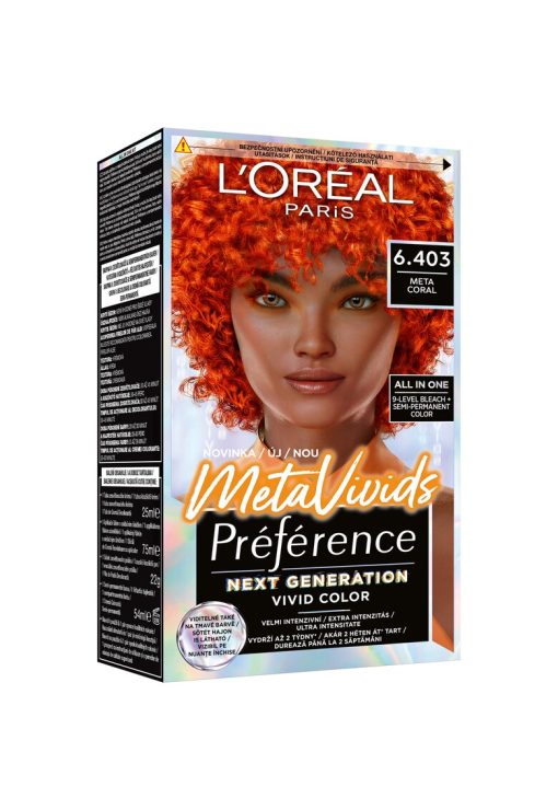 Vopsea de par semi-permanenta  Preference MetaVivids - decolorant inclus - 154 ml-FEMEI/GENTI SI ACCESORII/Produse cosmetice-GENTI SI ACCESORII/Produse cosmetice