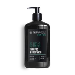 2 in 1 Sampon & gel de dus pentru barbati - cu ulei de argan si cafeina -  400 ml-BARBATI/INGRIJIRE COSMETICA/Produse cosmetice-INGRIJIRE COSMETICA/Produse cosmetice