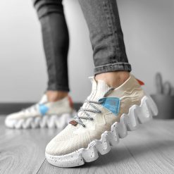 Adidasi barbati  bej din panza h25  T14-1-Incaltaminte > Adidasi barbati