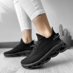 Adidasi dama casual din panza  negri LM038 N12-4-Incaltaminte > Incaltaminte dama > Adidasi dama