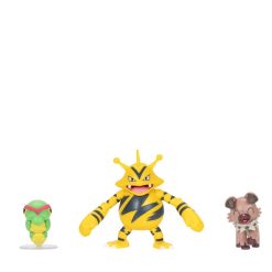 Battle figure set caterpie electabuzz rockruff 1