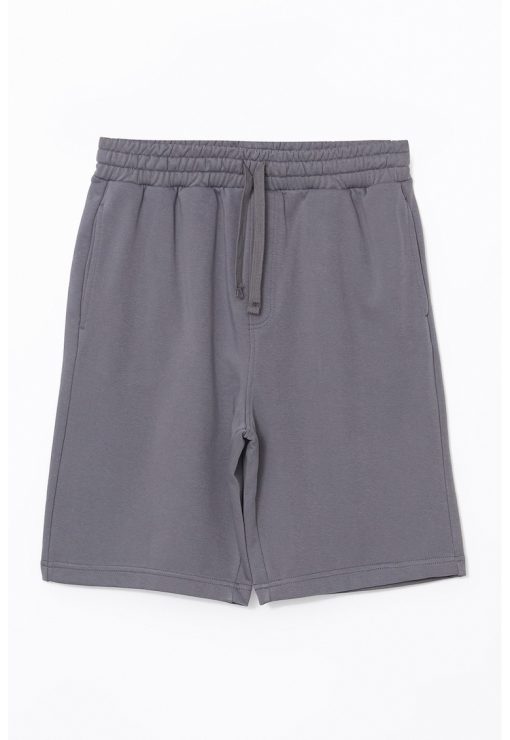 Bermude cu snur si model uni-BARBATI/IMBRACAMINTE/Pantaloni si colanti-IMBRACAMINTE/Pantaloni si colanti