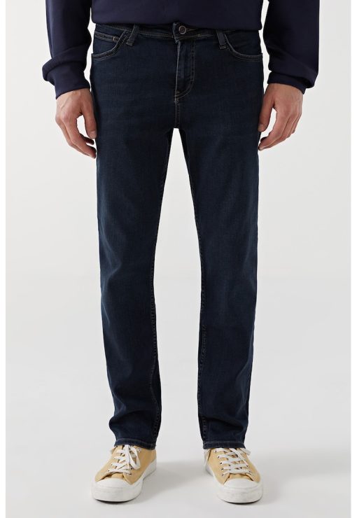 Blugi cu croiala dreapta-BARBATI/IMBRACAMINTE/Pantaloni si colanti-IMBRACAMINTE/Pantaloni si colanti