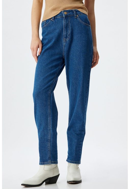 Blugi relaxed-fit cu talie inalta-FEMEI/IMBRACAMINTE/Blugi-IMBRACAMINTE/Blugi