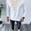 Bluza barbati alba slim fit 2557 O4-2.2-Bluze barbati