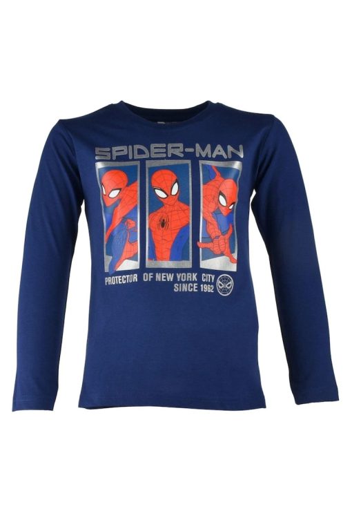 Bluza copii -  Spider-Man - Bumbac - Albastru - 134cm-BAIETI/IMBRACAMINTE/Bluze-IMBRACAMINTE/Bluze