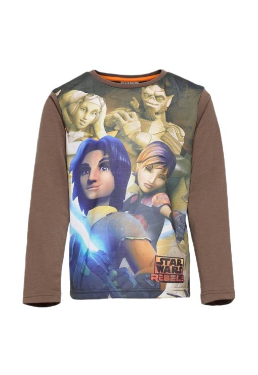 Bluza copii -  Star Wars - Bumbac/Poliester - Maro - 104cm-BAIETI/IMBRACAMINTE/Bluze-IMBRACAMINTE/Bluze