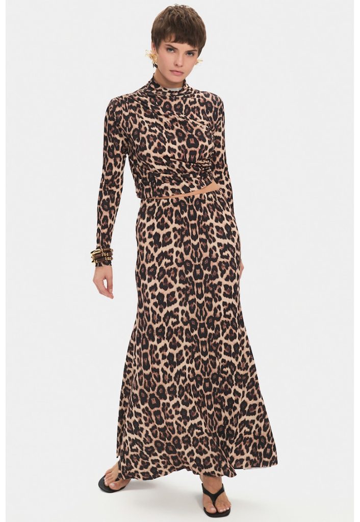 Bluza crop cu animal print-FEMEI/IMBRACAMINTE/Bluze-IMBRACAMINTE/Bluze