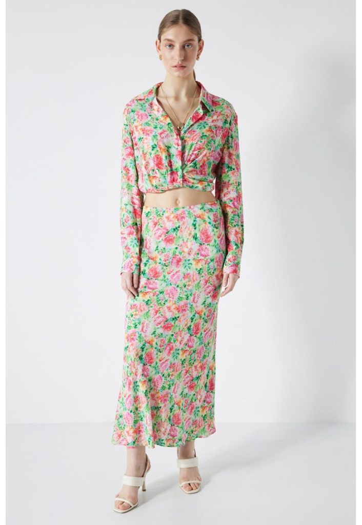 Bluza crop cu imprimeu-FEMEI/IMBRACAMINTE/Bluze-IMBRACAMINTE/Bluze