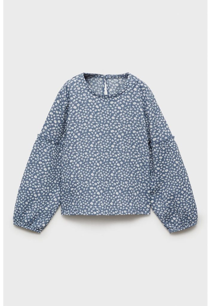 Bluza cu buline si decolteu rotund-FETE/IMBRACAMINTE/Bluze-IMBRACAMINTE/Bluze