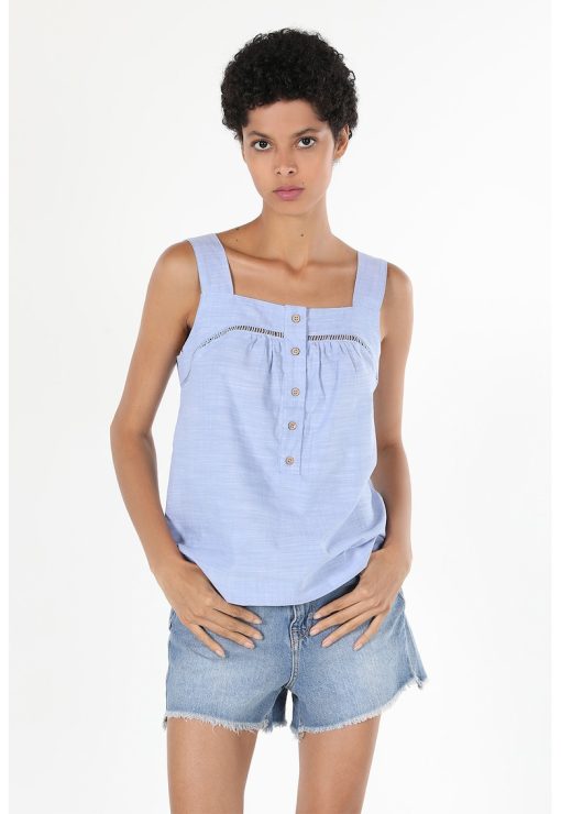 Bluza cu decolteu patrat - fara maneci-FEMEI/IMBRACAMINTE/Bluze-IMBRACAMINTE/Bluze