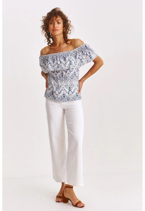 Bluza cu decolteu pe umeri-FEMEI/IMBRACAMINTE/Bluze-IMBRACAMINTE/Bluze