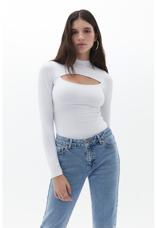 Bluza cu decupaj-FEMEI/IMBRACAMINTE/Bluze-IMBRACAMINTE/Bluze