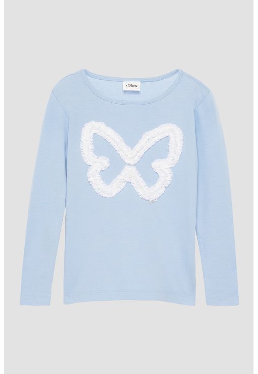 Bluza cu detaliu fluture-FETE/IMBRACAMINTE/Bluze-IMBRACAMINTE/Bluze