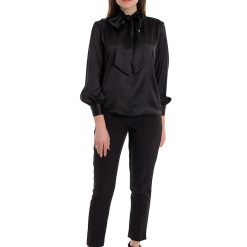 Bluza cu funda din panglici Brianna-FEMEI/IMBRACAMINTE/Bluze-IMBRACAMINTE/Bluze
