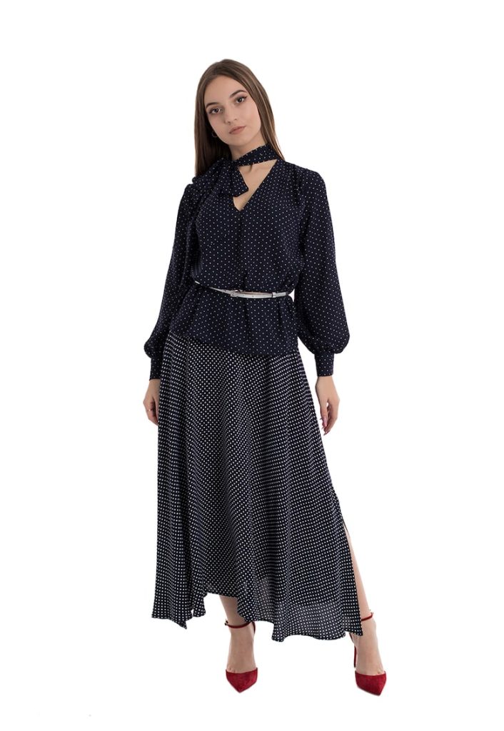 Bluza cu funda din panglici Brianna-FEMEI/IMBRACAMINTE/Bluze-IMBRACAMINTE/Bluze