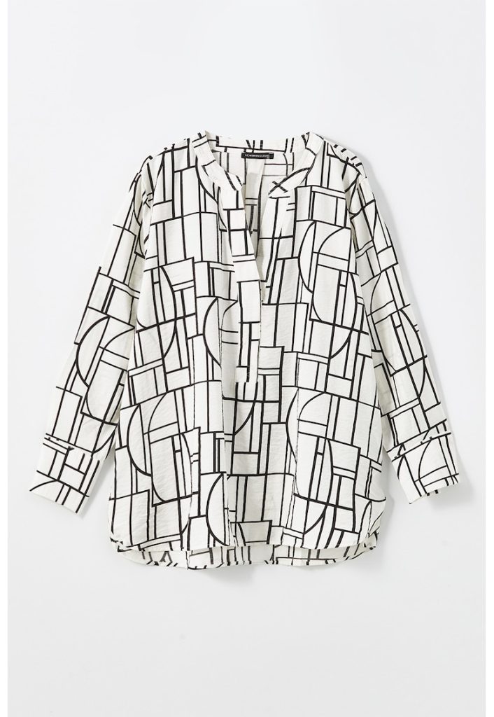 Bluza cu imprimeu geometric-FEMEI/IMBRACAMINTE/Bluze-IMBRACAMINTE/Bluze