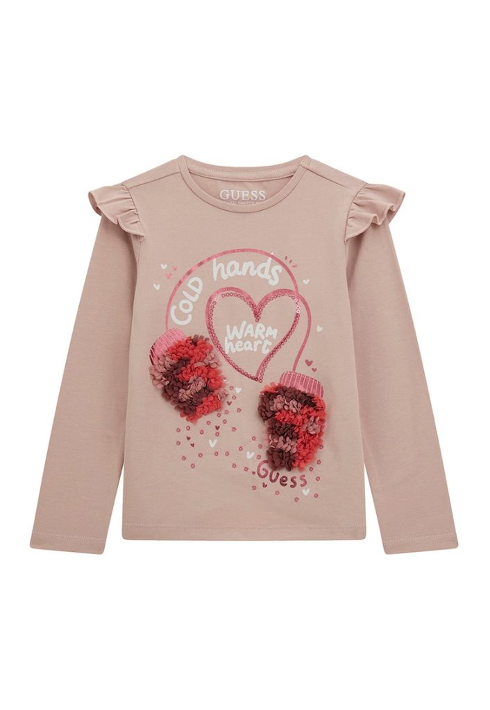 Bluza cu imprimeu grafic si detalii brodate-FETE/IMBRACAMINTE/Bluze-IMBRACAMINTE/Bluze