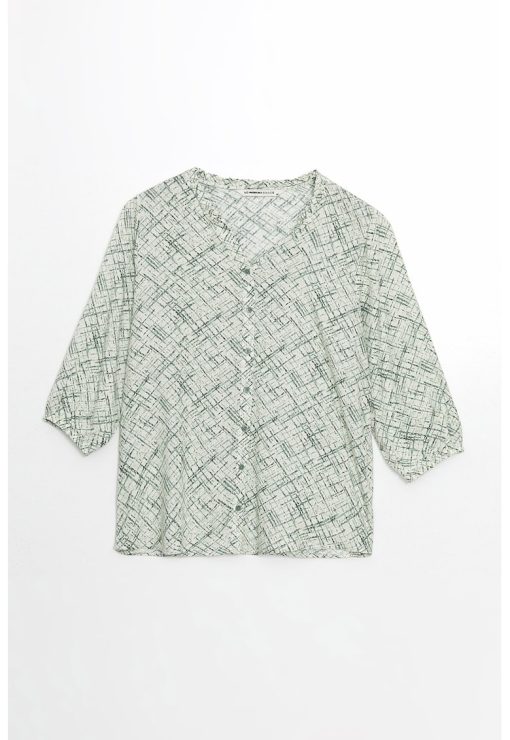 Bluza cu maneci 3/4-FEMEI/IMBRACAMINTE/Bluze-IMBRACAMINTE/Bluze