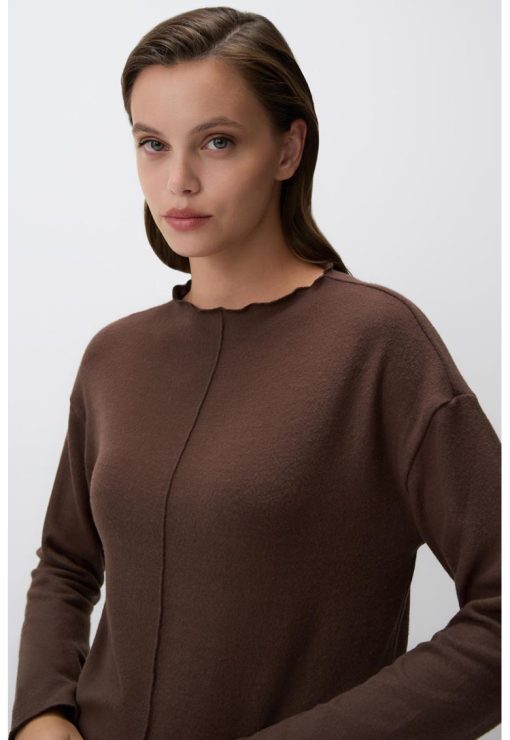 Bluza cu margini valurite-FEMEI/IMBRACAMINTE/Bluze-IMBRACAMINTE/Bluze