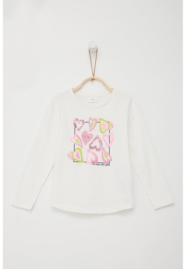 Bluza de bumbac cu model inimi-FETE/IMBRACAMINTE/Bluze-IMBRACAMINTE/Bluze