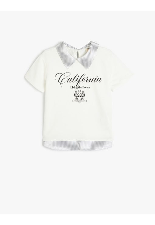 Bluza de bumbac cu model text-FETE/IMBRACAMINTE/Bluze-IMBRACAMINTE/Bluze