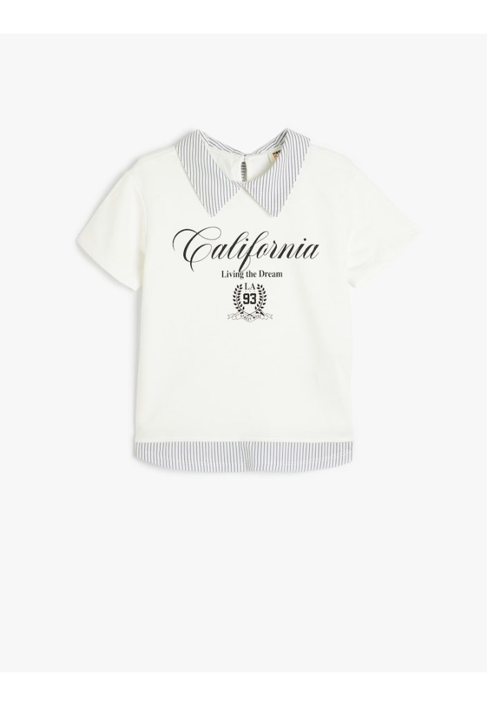 Bluza de bumbac cu model text-FETE/IMBRACAMINTE/Bluze-IMBRACAMINTE/Bluze